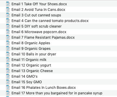 Emails 1-17