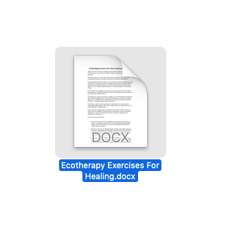 Ecotherapy Exercise Menu For Healing