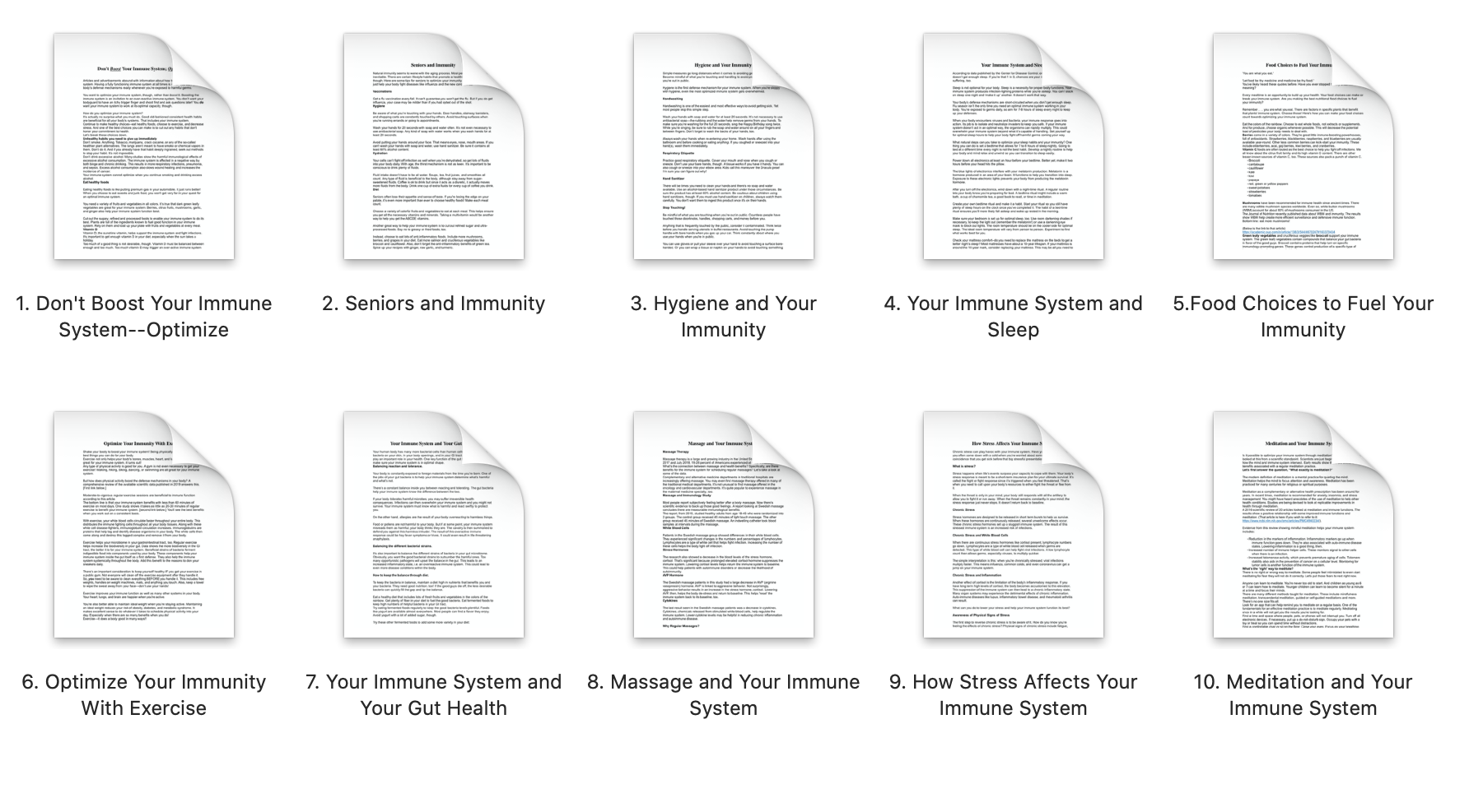 Articles--Optimize Your Immune System