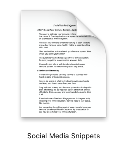 Social Media Snippets